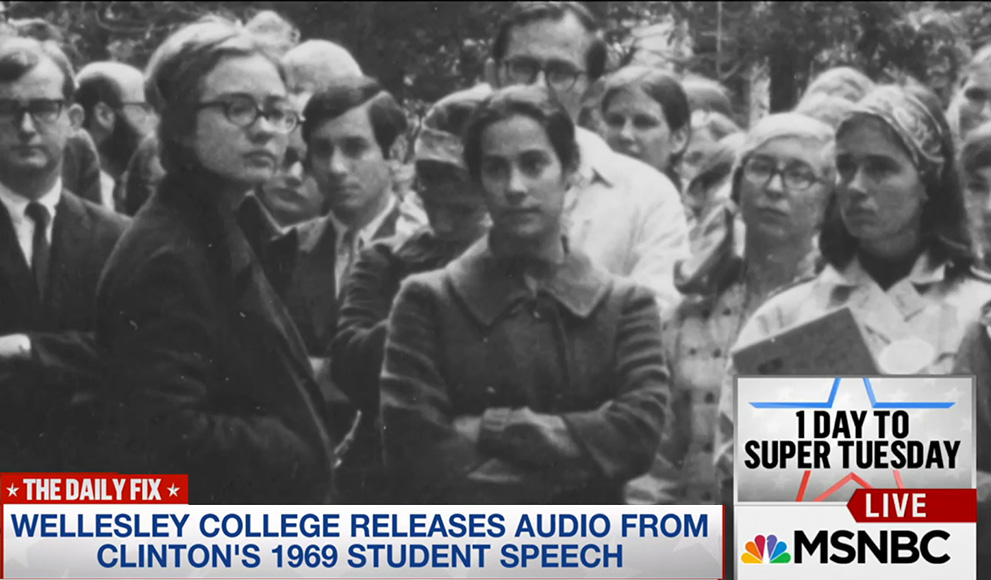 Newly Released Clinton Commencement Speech Generates Extensive Media Coverage 希拉里·克林顿(Hillary Rodham Clinton)的历史照片69 MSNBC的广播