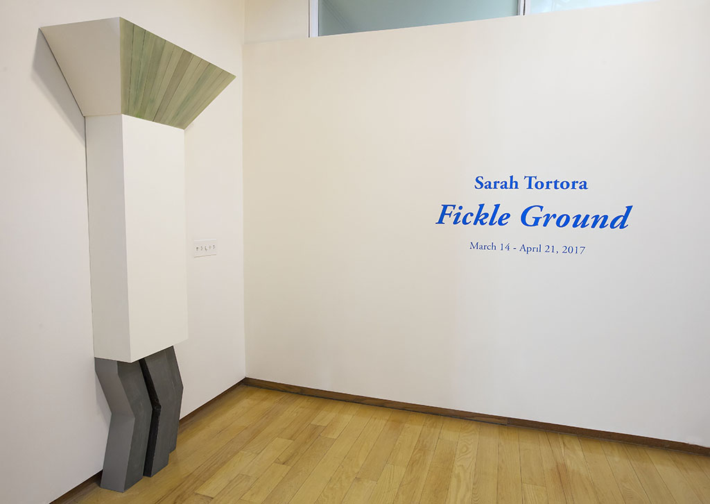 Sarah Tortora雕塑展墙的文本