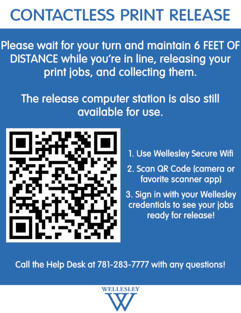 Contactless printing QR Code poster example