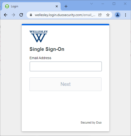 Duo SSO Login Prompt