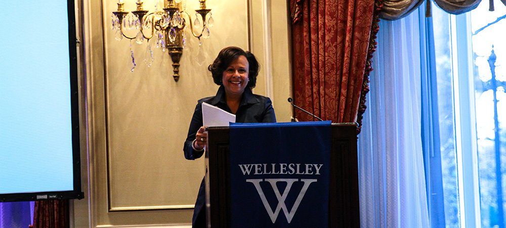 President Paula Johnson at WCAB’s 125th Anniversary event