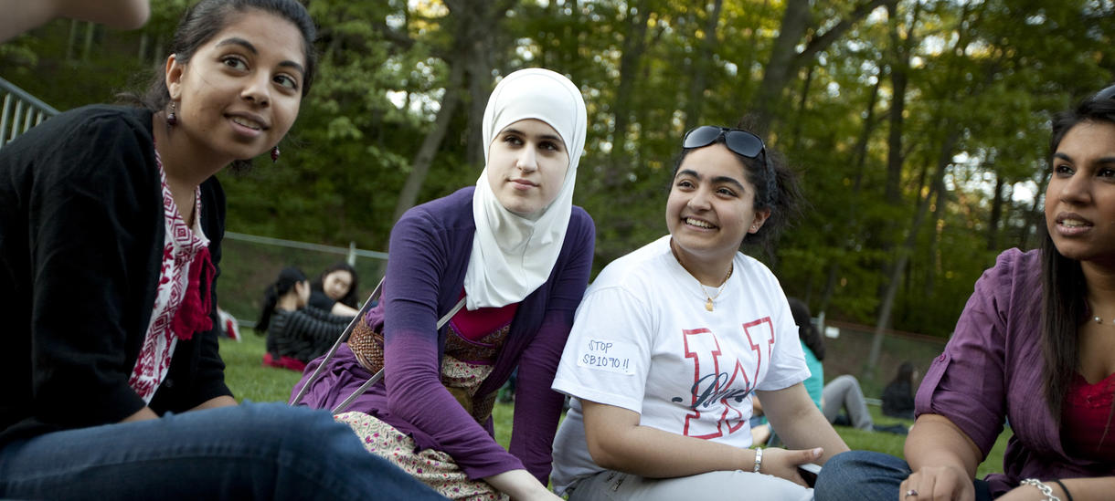 Students sitting together.