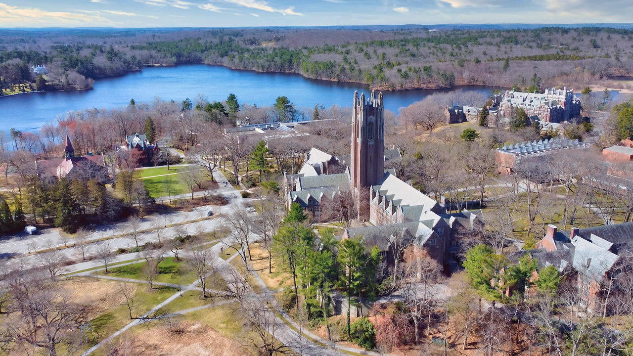 Aerial photo of Wellesley College